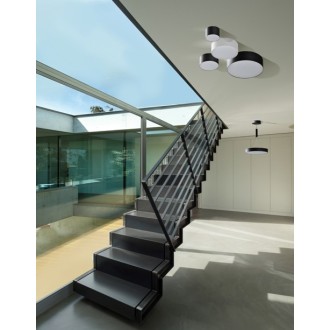 Azzardo AZ3680 - Stropné LED svietidlo Monza II R 90W, 4000K, 7520lm, Ø600, čierna