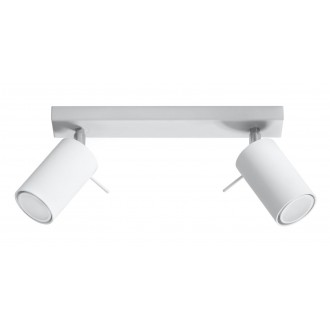 Sollux SL.0088 - Stropné bodové svietidlo RING 2 biele 2xGU10