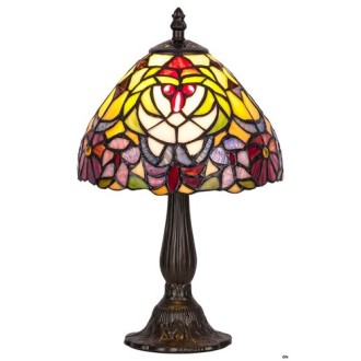 Rabalux 8089 - Lampička tiffany Mirella 1xE14, Ø300, bronzová/multicolor