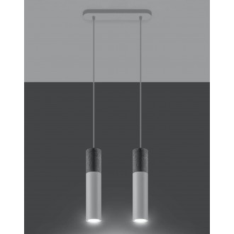 Sollux SL.0648 - Luster BORGIO 2 betón/biela 2xGU10