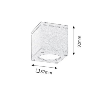 Rabalux 8149 - Vonkajšie stropné svietidlo Akron 1xGU10, IP54, 87x87, antracit