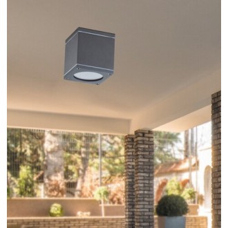 Rabalux 8149 - Vonkajšie stropné svietidlo Akron 1xGU10, IP54, 87x87, antracit