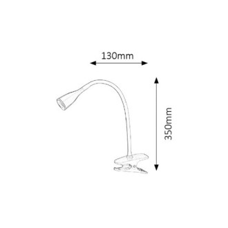 Rabalux 4196 - LED lampička s klipom Jeff 4,5 W, 3000K, 330lm, biela