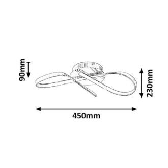 Rabalux 2187 - Stropné LED svietidlo Aniela 20W, 4000K, 1600lm, chróm