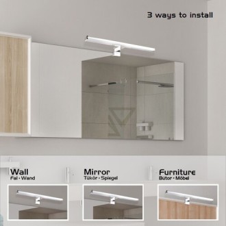 Rabalux 2115 - Kúpeľňové zrkadlové LED svietidlo Levon 12W, 4000K, 840lm, IP44, 600mm, chróm