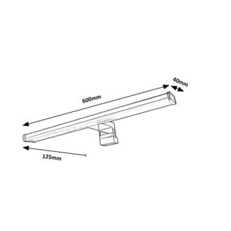 Rabalux 2115 - Kúpeľňové zrkadlové LED svietidlo Levon 12W, 4000K, 840lm, IP44, 600mm, chróm