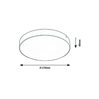 Rabalux 7893 - Vonkajšie stropné LED svietidlo Tartu 18W, 2800/4000/6000K, 1800lm, IP44, Ø175, biela