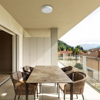 Rabalux 7893 - Vonkajšie stropné LED svietidlo Tartu 18W, 2800/4000/6000K, 1800lm, IP44, Ø175, biela