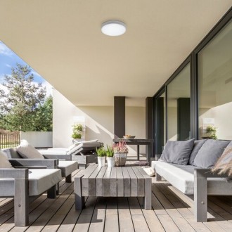 Rabalux 7894 - Vonkajšie stropné LED svietidlo Tartu 24W, 2800/4000/6000K, 2500lm, IP44, Ø300, biela