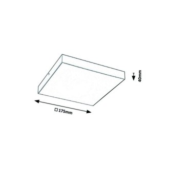 Rabalux 7899 - Vonkajšie stropné LED svietidlo Tartu 18W, 2800/4000/6000K, 1800lm, IP44, 175x175, čierna