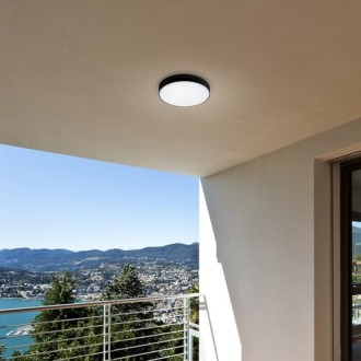 Rabalux 7897 - Vonkajšie stropné LED svietidlo Tartu 18W, 2800/4000/6000K, 1800lm, IP44, Ø175, čierna