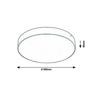 Rabalux 7898 - Vonkajšie stropné LED svietidlo Tartu 24W, 2800/4000/6000K, 2500lm, IP44, Ø300, čierna