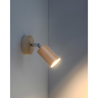 Sollux SL.0701 - Nástenné bodové svietidlo BERG prírodné drevo 1xGU10