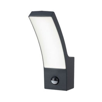 Rabalux 7505 - Vonkajšie nástenné LED svietidlo Palanga 12W, 3000K, 800lm, IP44, antracit/biela + senzor