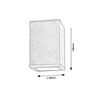 Rabalux 7820 - Vonkajšie stropné svietidlo Zombor 1xGU10, IP54, 90x90, antracit/opál