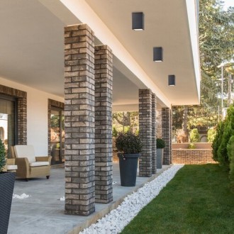 Rabalux 7820 - Vonkajšie stropné svietidlo Zombor 1xGU10, IP54, 90x90, antracit/opál