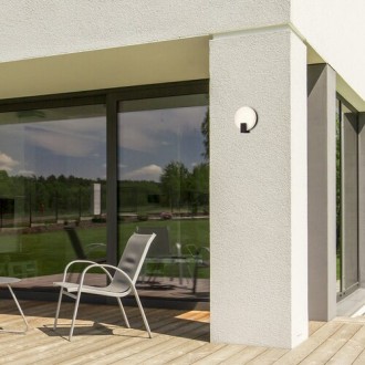 Rabalux 7074 - Vonkajšie nástenné LED svietidlo Cyprus 10W, 3000K, 790lm, IP44, čierna/biela