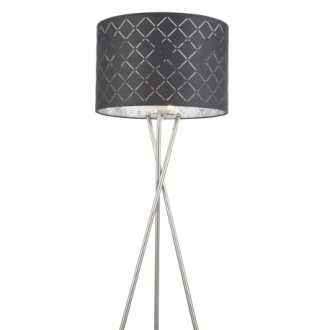 Globo 15228S1 - Stojacia lampa Kidal 1xE27, Ø620/450, matný nikel/strieborná