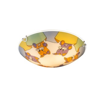 Globo 40606 - Stropné detské svietidlo Kiddy 2xE27 ILLU, Ø300, dekor