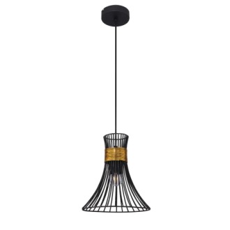 Globo 54814H - Luster Purra 1xE27, Ø220, čierna/zlatá