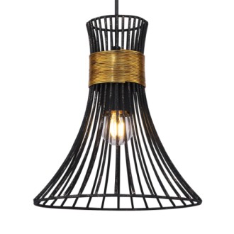 Globo 54814H - Luster Purra 1xE27, Ø220, čierna/zlatá