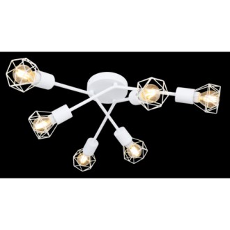 Globo 54802W-6 - Stropné bodové svietidlo Xara I 6xE14, Ø630, biela