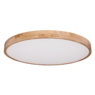 Globo 41745-60 - Stropné drevené LED svietidlo Rainer 60W, 3500lm, 3000-6000K, Ø800, prírodné