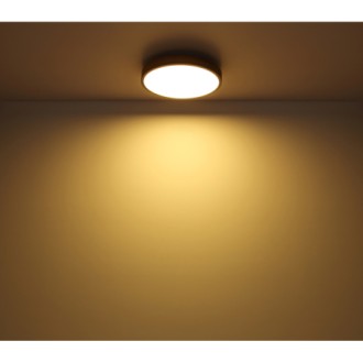 Globo 416080WD1R - Stropné LED svietidlo Doro 12W, 3000K, 950lm, Ø300, grafit/opál/imitácia dreva