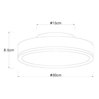 Globo 416080WD1R - Stropné LED svietidlo Doro 12W, 3000K, 950lm, Ø300, grafit/opál/imitácia dreva