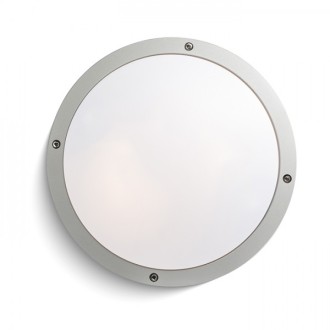 Rendl R10383 - Vonkajšie stropné svietidlo Sonny 2xE27, IP54, Ø275, striebornosivá