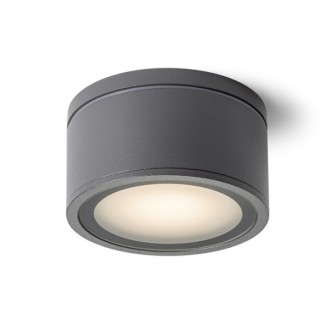 Rendl R10430 - Vonkajšie stropné svietidlo Merido 1xGX53, IP54, Ø108, antracit