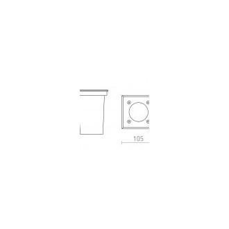Rendl R13439 - Vonkajšie zapustené svietidlo do zeme Orbu 1xGU10, 230V, IP67, 105x105, nerezová oceľ