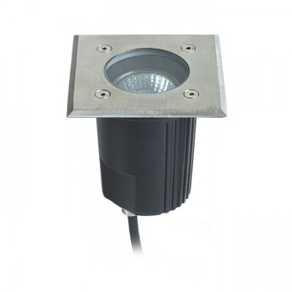 Rendl R13439 - Vonkajšie zapustené svietidlo do zeme Orbu 1xGU10, 230V, IP67, 105x105, nerezová oceľ