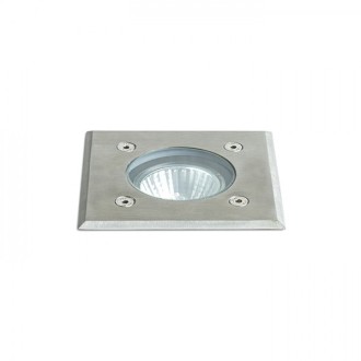 Rendl R13439 - Vonkajšie zapustené svietidlo do zeme Orbu 1xGU10, 230V, IP67, 105x105, nerezová oceľ