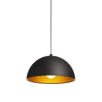 Rendl R11766 - Luster Carissima 1xE27, Ø400, matná čierna/zlatá