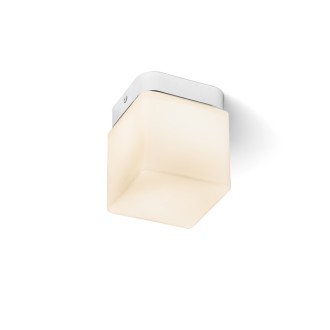 Rendl R12198 - Stropné kúpeľňové LED svietidlo Esica 6W, 3000K, 435lm, IP44, chróm/opálové sklo