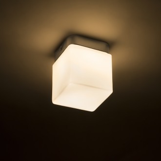 Rendl R12198 - Stropné kúpeľňové LED svietidlo Esica 6W, 3000K, 435lm, IP44, chróm/opálové sklo