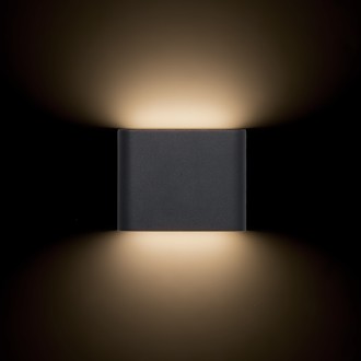 Rendl R12012 - Vonkajšie nástenné LED svietidlo Choix 2x3W, 3000K, 318lm, IP54, antracit