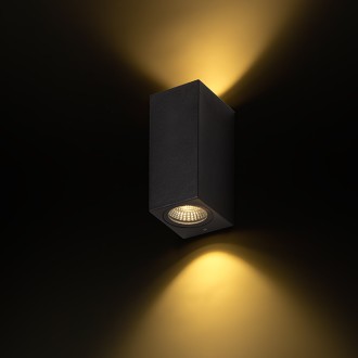 Rendl R12028 - Vonkajšie nástenné LED svietidlo Kubi 2x3W, 3000K, 315lm, IP54, antracit