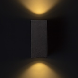 Rendl R12028 - Vonkajšie nástenné LED svietidlo Kubi 2x3W, 3000K, 315lm, IP54, antracit