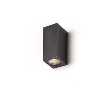 Rendl R12028 - Vonkajšie nástenné LED svietidlo Kubi 2x3W, 3000K, 315lm, IP54, antracit