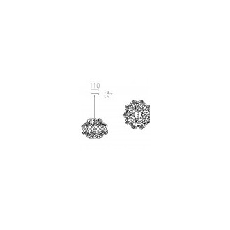 Rendl R13285 - Luster Confetti 1xE27, Ø420, chrómovaná fólia