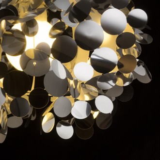 Rendl R13285 - Luster Confetti 1xE27, Ø420, chrómovaná fólia