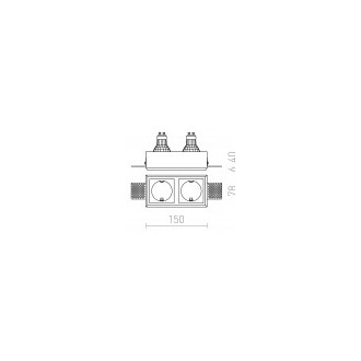 Rendl R13126 - Sadrové podhľadové svietidlo Quo SQ II 2xGU10, 230V, sadra