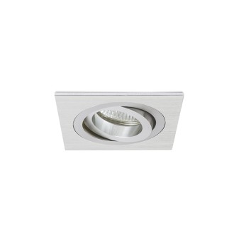Rendl R12709 - Náklopné podhľadové svietidlo Pasadena SQ I 1xGU10, 230V, 92x92, kartáčovaný hliník