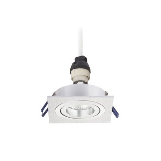 Rendl R12709 - Náklopné podhľadové svietidlo Pasadena SQ I 1xGU10, 230V, 92x92, kartáčovaný hliník
