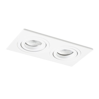Rendl R12713 - Náklopné podhľadové svietidlo Pasadena SQ II 2xGU10, 230V, 174x92, biela