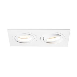 Rendl R12713 - Náklopné podhľadové svietidlo Pasadena SQ II 2xGU10, 230V, 174x92, biela