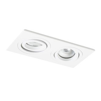 Rendl R12713 - Náklopné podhľadové svietidlo Pasadena SQ II 2xGU10, 230V, 174x92, biela