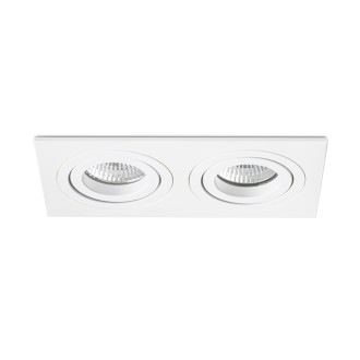 Rendl R12713 - Náklopné podhľadové svietidlo Pasadena SQ II 2xGU10, 230V, 174x92, biela